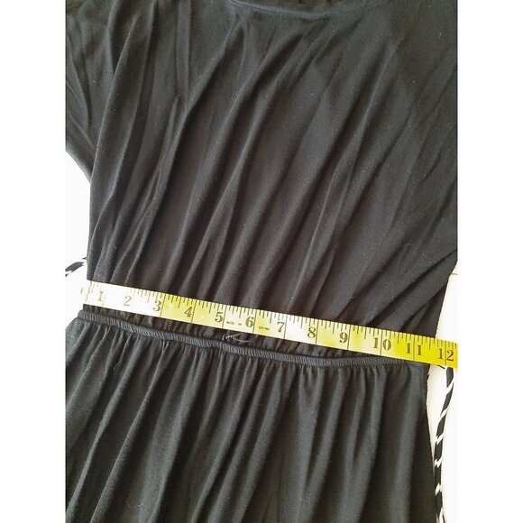 Kut from the Kloth Black open shoulder Short sleeve elastic Waist long dress S - Picture 8 of 10